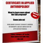 Certificate in Applied Anthropology Information Session